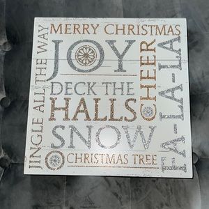Wood Christmas sign